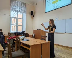 The first event in a series of human rights lectures at Ukrainian universities