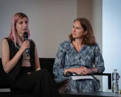 The discussion "The art of resistance beyond the border" at the Kyiv Book Arsenal