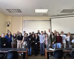 Photo from a lecture at George Washington University, USA