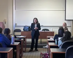 a lecture at George Washington University, USA